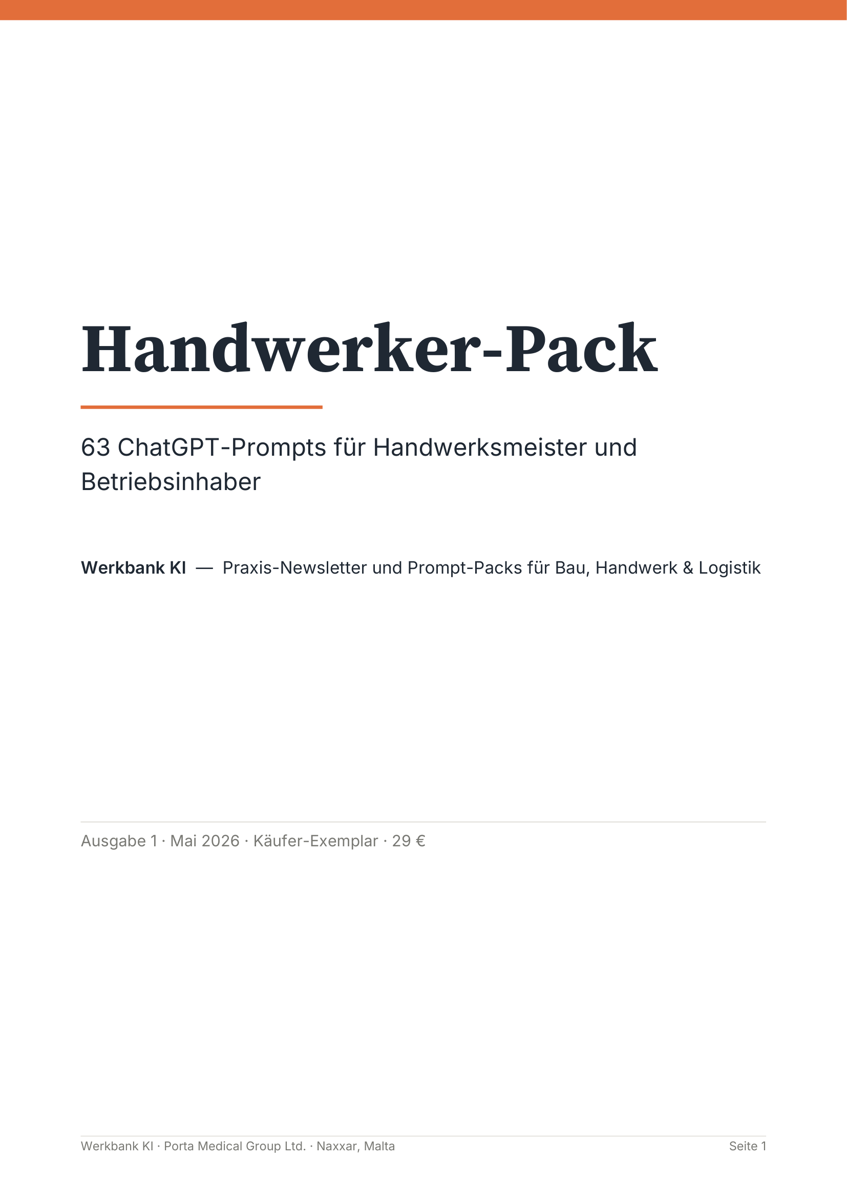 Cover des Für Handwerker & Meister-Bau-Packs