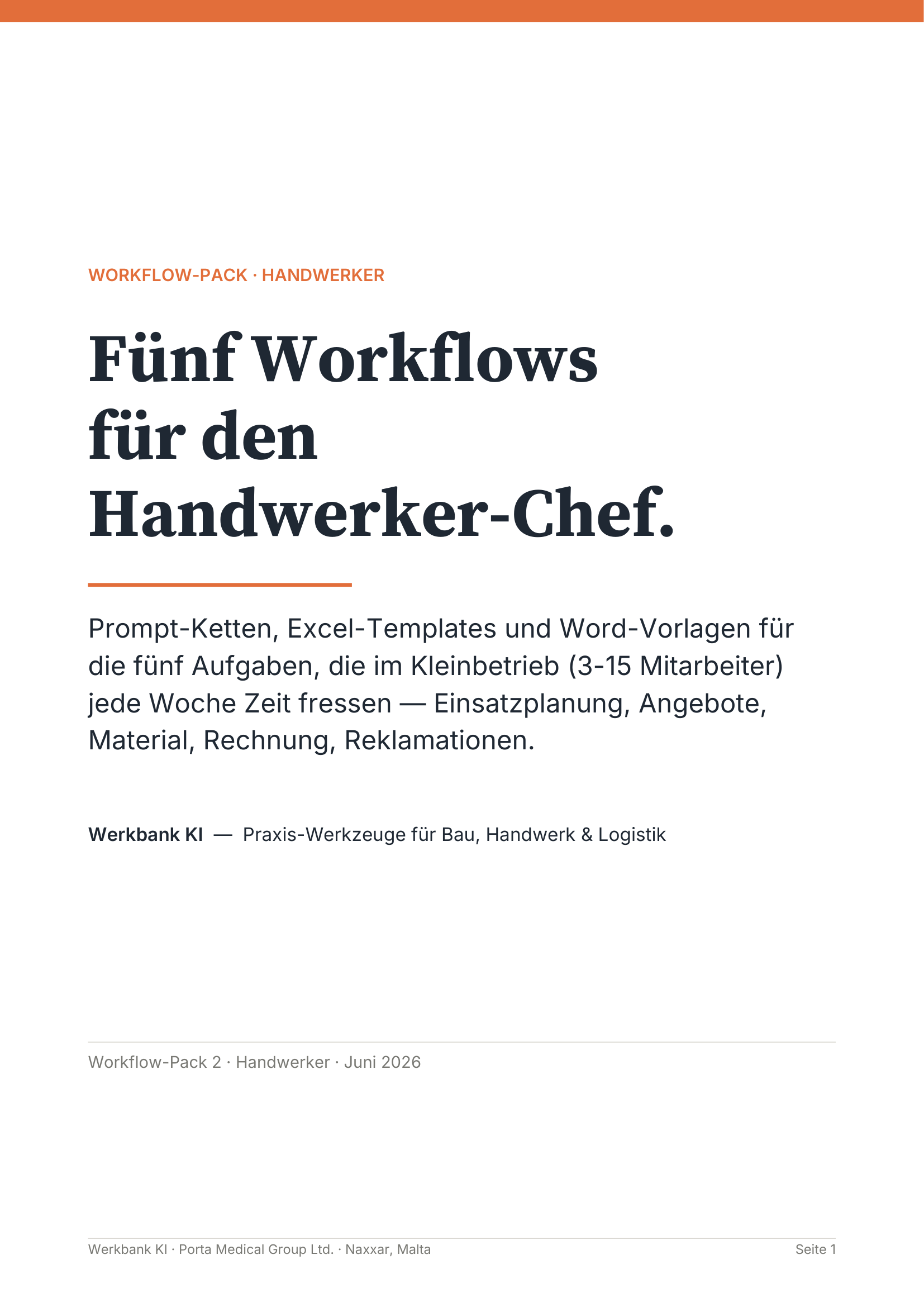 Cover des Für Handwerker & Meister-Workflow-Packs